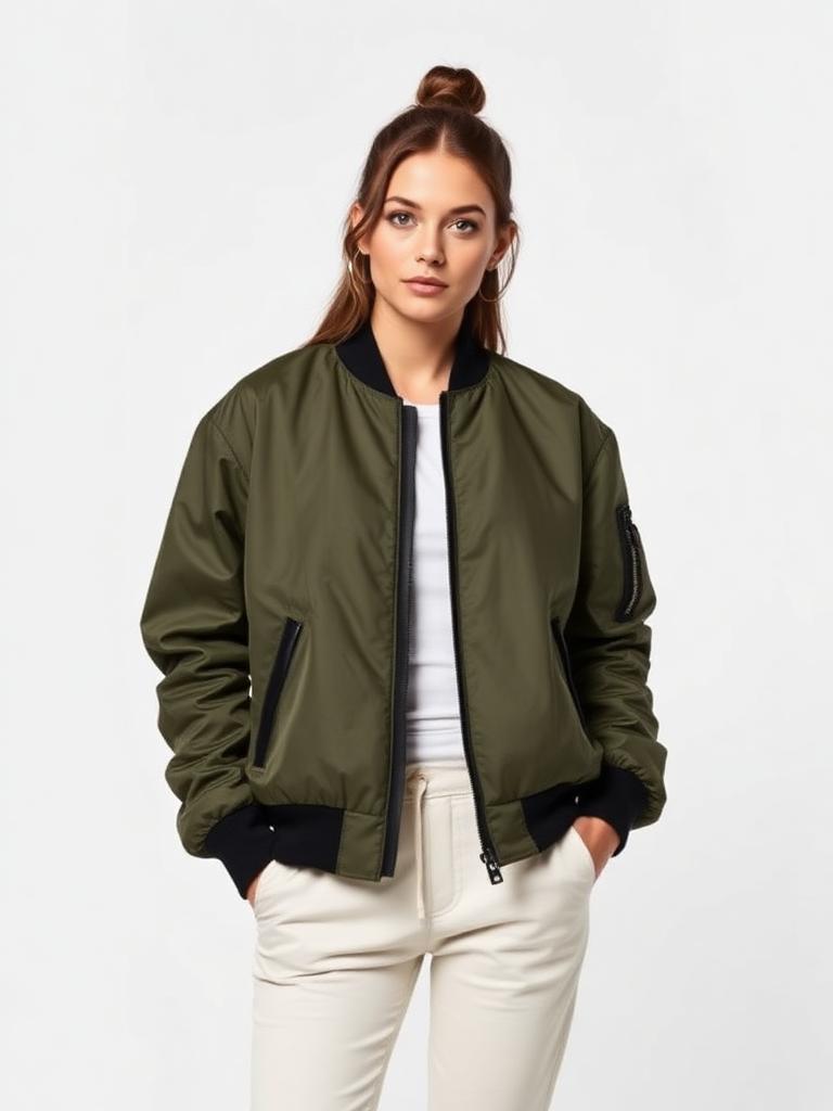 FashionX Olive Bomber