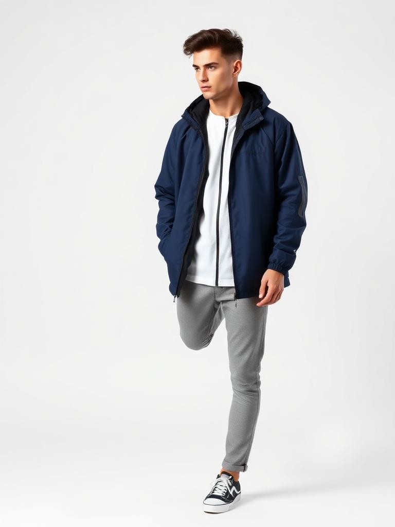FashionX Navy Windbreaker