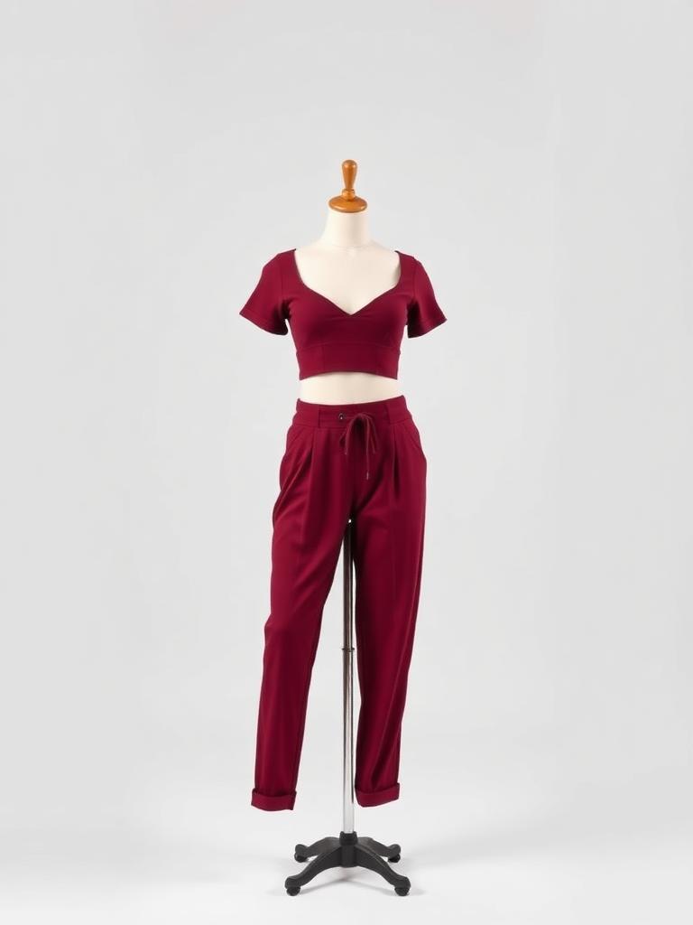 Burgundy Two-Piece Set